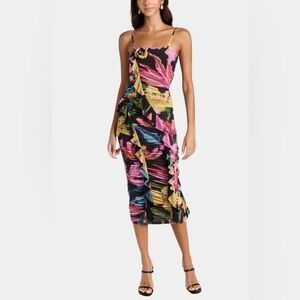 ROCOCO SAND CHRIS MIDI DRESS MESH